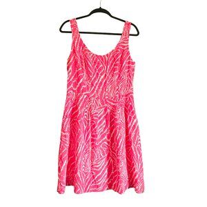 Lilly Pulitzer Dress 10 Show Your Stripes Zebra Posey Silk Splash Pink Midi